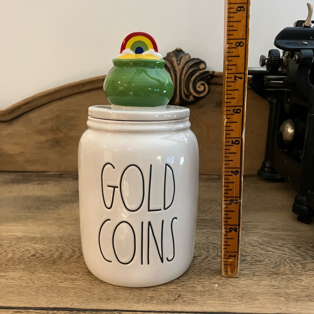 Rae Dunn Gold Coins Canister